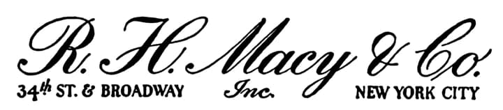 Macy's logo, 1858–1932